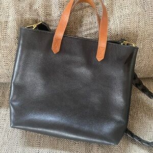 Madewell Black and Tan Crossbody Bag